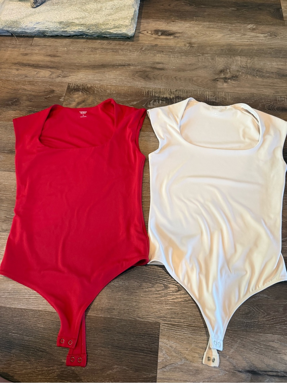 Express Red Sleeveless Body Contour Bodysuit